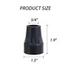 Walking Cane Tips 3/4 Inch Heavy Duty Black Cane Rubber