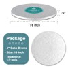 Silver Cake Drum Round 16 Inch Cake Boards with 1/2-Inch