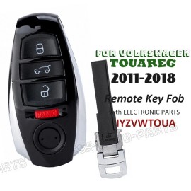 KeylessAutoParts IYZVWTOUA for VW Volkswagen Touareg 2011 2012 2013 2014-2018 Remote Key Fob