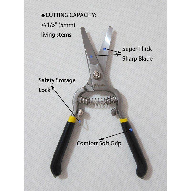 Forged Needle Nose Precision Clippers, Grape Vegetables Flowers Pruning Shear,