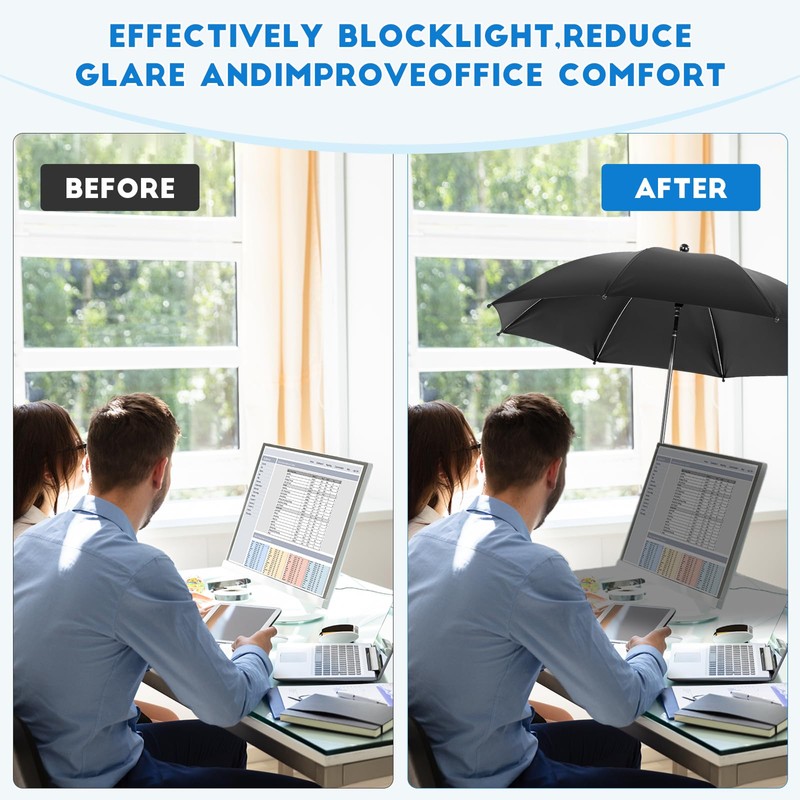 Nuanchu 2 Pcs Adjustable Office Desk Shade and Cubicle Shade