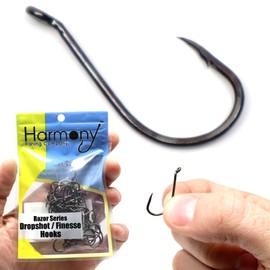 Harmony Fishing - Razor Series Finesse Dropshot Fishing Hooks (Size 4 (50 Pack))