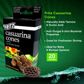 Fritz Aquatics Betta Botanicals for Betta and Community Fish Aquariums (Casuarina Cones - 20ct)