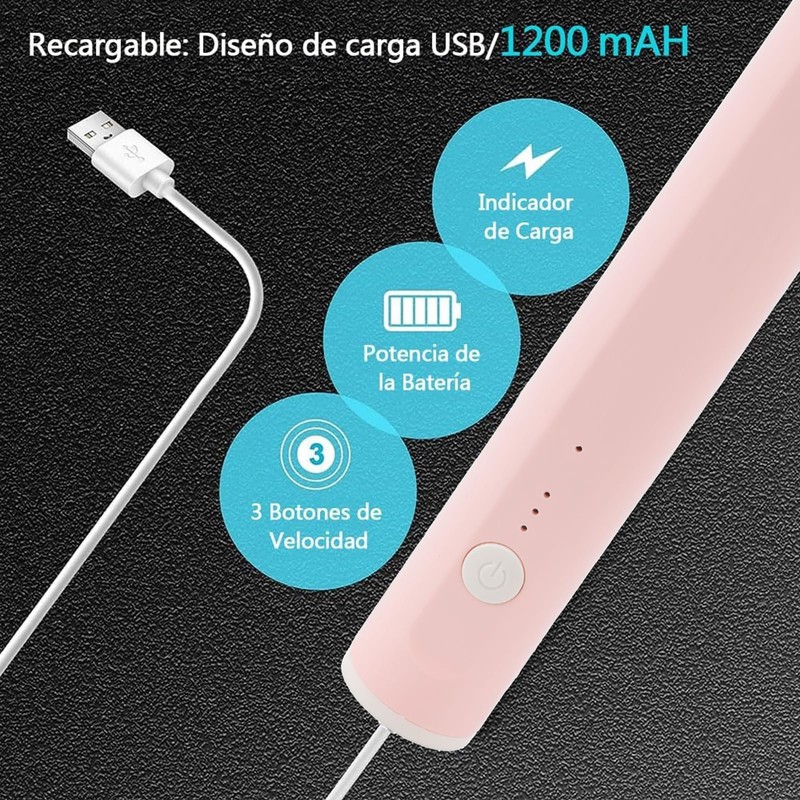 Elektrische Milchaufschäumer, Handheld Milchschäumer Stab mit 2 Schneebesen-Köpfen, Wiederaufladbarer Mini-Milchaufschäumer,