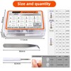 1100Pcs (11 Sizes) Micro Screw Kit Eyeglass Sunglass Repair Kit