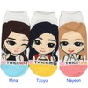 CUSTOMONACO Women's Kpop TWICE Cartoon Ankle Socks, 9-11 (3 Pairs