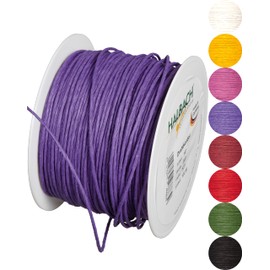 Halbach Silk Ribbons Paper Wire Made of Recycled Paper with Wire, Width 2 mm, Length 100 m, Paper Cord for Crafts and Floristry, Craft Wire for Creative Ideas, Colour: Lilac