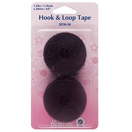 Sew-On Hook & Loop Tape: Black Value Pk - 20mm