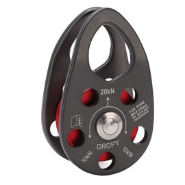 Rock Climbing Pulley Aluminum Alloy 20KN Lightweight Portable Heavy Duty Single Fixed Swing Pulley