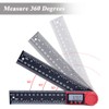 Mesee 200mm Digital Angle Finder Ruler, 7" 2-in-1 360°Multi Angle
