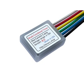Small Miniature Timer 5amp on Off Cycling delay Relay 0.1 sec to 9999 Hours. 3V 12V 18V DC 5A. Power On Off delay, Cycling. Industrial Control and Hobby, White