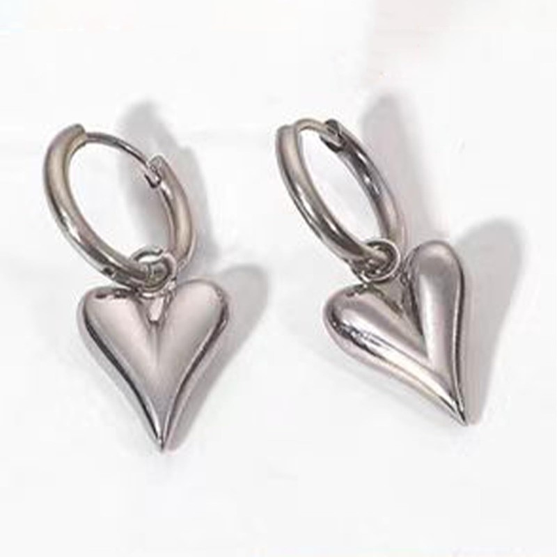Heart Hoop Earrings for Women Teen Girls Heart Enamel Hoop