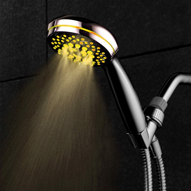 HotelSpa SpectrumTM Ultra-Luxury 7-setting / 7-color LED Handheld Shower-Head with