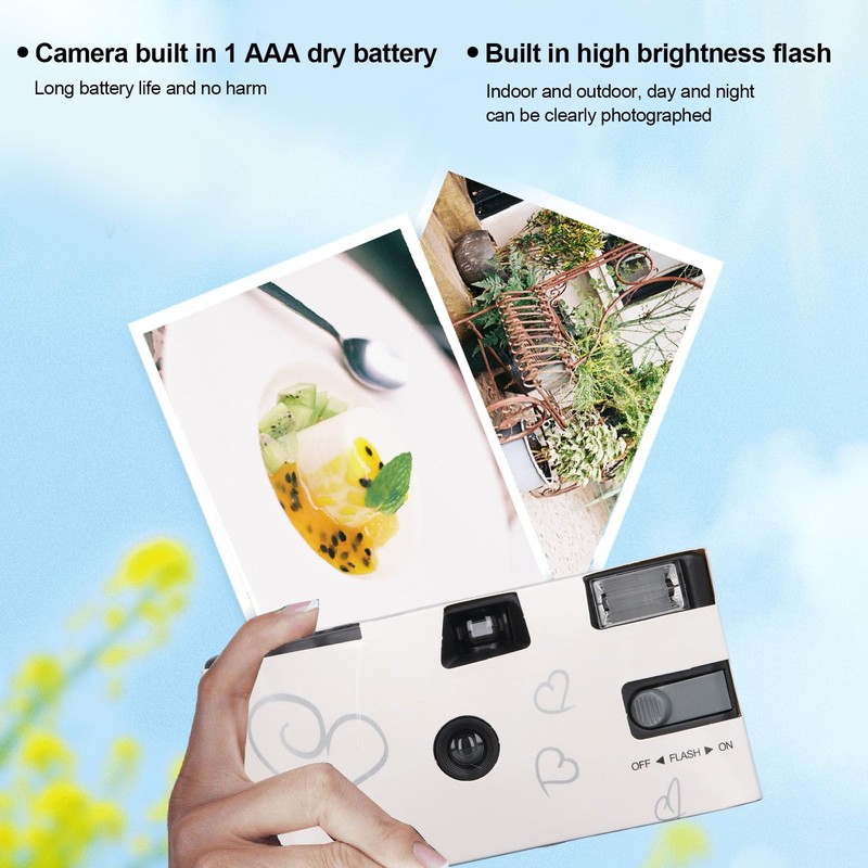 Disposable Camera Retro Film Camera with Flash 27 35mm Color