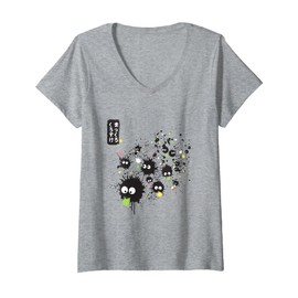 Womens makkuro kurosuke V-Neck T-Shirt