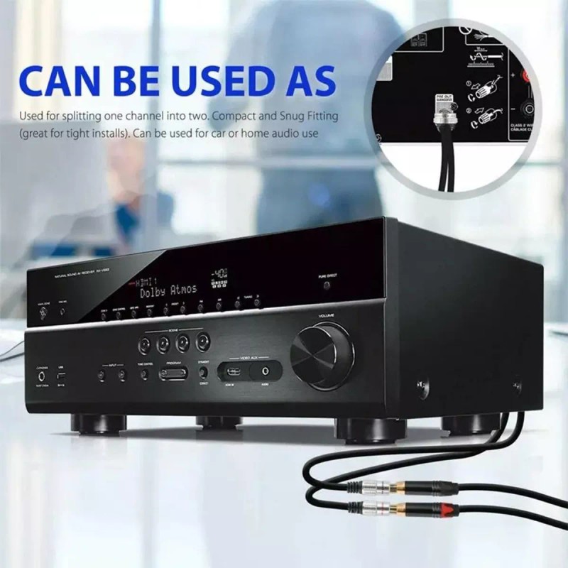 Lecute Shop Cable Jack 3.5mm A 2 Rca Macho Plug