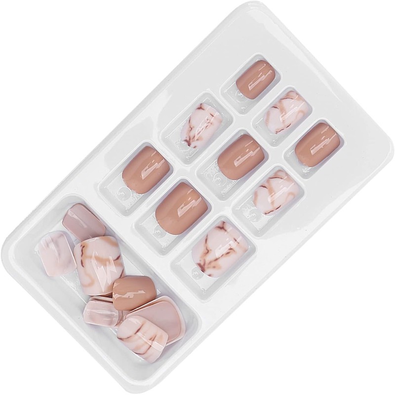 P146: 24 Piezas de Uñas Postizas, Cubierta Completa, Pegamento en