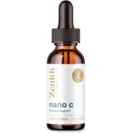 Zenith Labs Liquid Vitamin C Drops for Adults - Nano C Natural Immune Support Supplement, Vitamin C Liquid Supplement for Stronger Immunity - Nanotechnology Micro C Particles for Fast Absorption