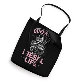 Queen Of The Diesel Life Lady Trailer Truck Driver Tote Bag