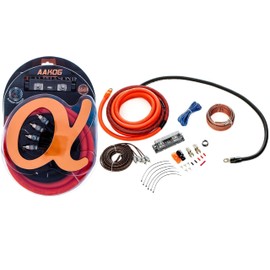 Alphasonik AAK0G Premium 0-Gauge Complete Car Amplifier Installation Kit Hyper-Flex Power, Ground, Speaker Wire RCA Cable - Exceeds AWG (American Wire Gauge) Standard Element Certified Amp Install Kit