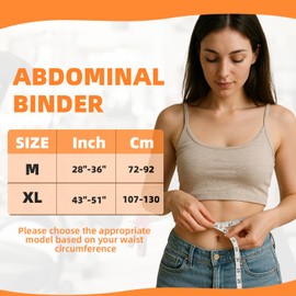 FDYFFSCY Hernia Belts for Men, Abdominal Binder for Men with Compression Pad, Abdominal Binder for Women, Navel Ventral Epigastric Incisional and Belly Button Hernias Surgery Prevention Aid (Beige-M)