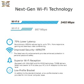 TP-Link AX3000 Dual-Band Wi-Fi 6 Bluetooth 5.2 PCIe Adapter with Two Antennas, specialized heatsink, 1024-QAM, Ultra-Low Latency, Intel® Wi-Fi 6 Chipset, Supports Windows 10/11(64bit) (Archer TX55E)