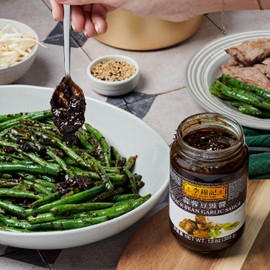 Lee Kum Kee Black Bean Garlic Sauce (8 oz - 12 Pack) Ready-to-Use Sauce, Aromatic & Savory - Perfect for Marinades, Braising, Dipping Sauces, Stir-Frying and Steaming Meats or Ribs, Vegetables, and Seafood