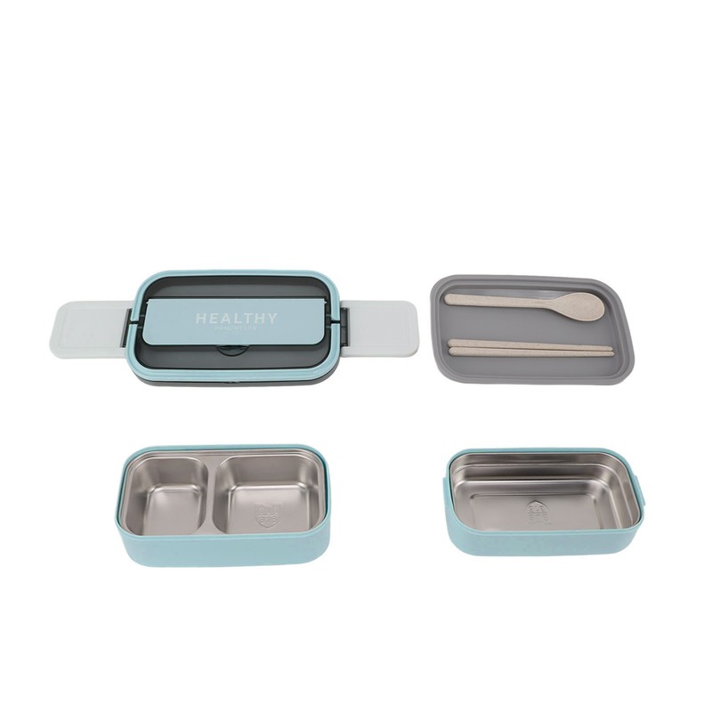 Double Layer Bento Box 316 Stainless Steel Compartment Portable Lunch
