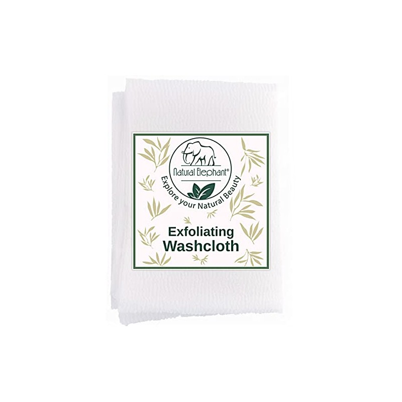 Natural Elephant Exfoliating Washcloth - Pearl White Japanese Shower Scrubber