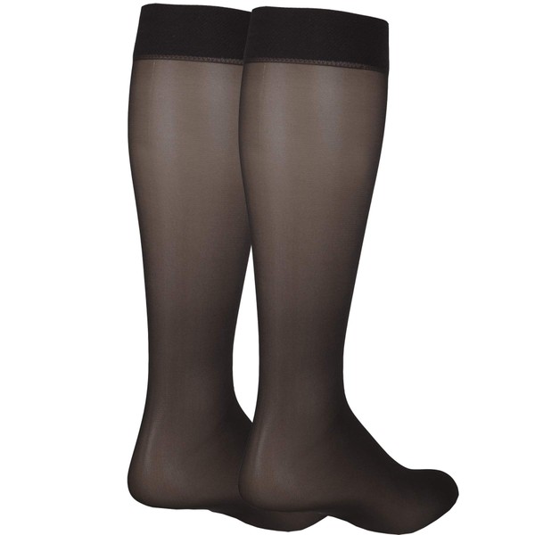 NuVein Sheer Compression Stockings for Women Fashion Silky Sheen Denier