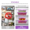 KIGI 6 PACK Plastic Food Storage Containers with Lids Airtight