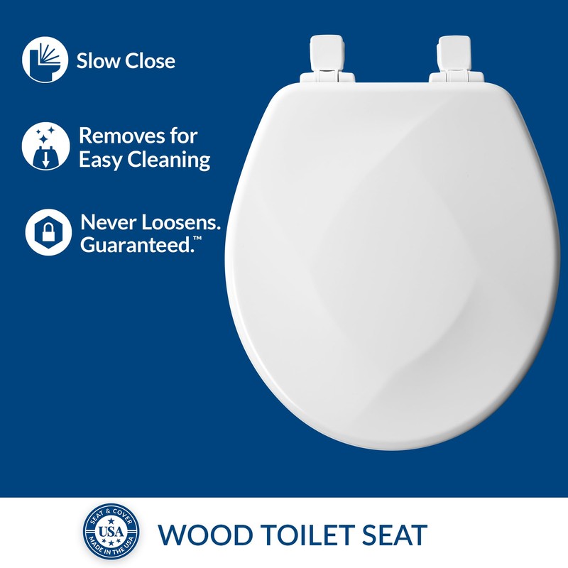 MAYFAIR 31SLOW Sculptured Teardrop Toilet Seat will Slow Close and
