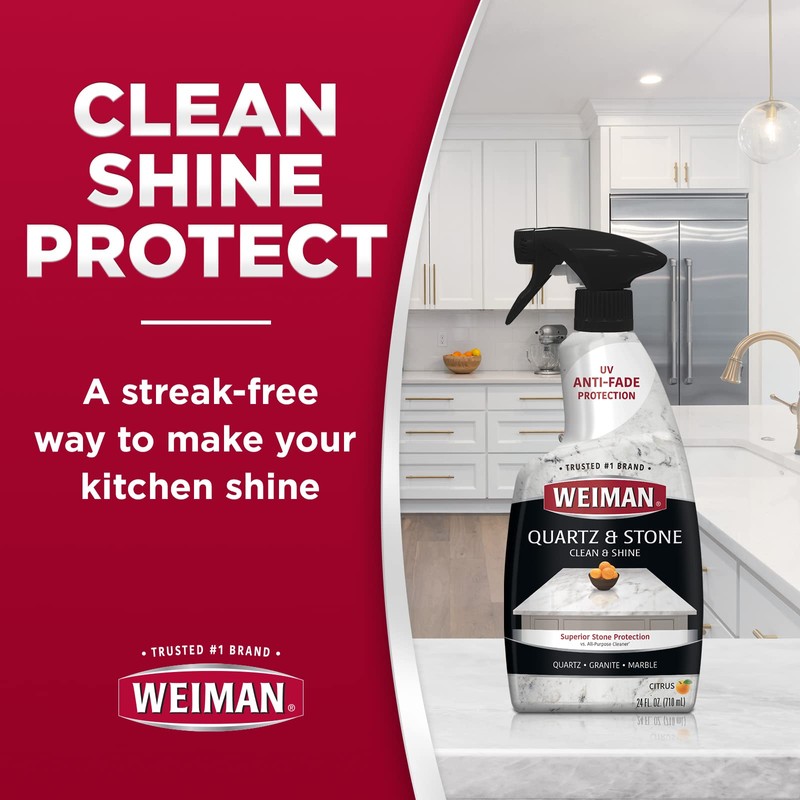Weiman Quartz Countertop Cleaner and Polish - Clean and Shine