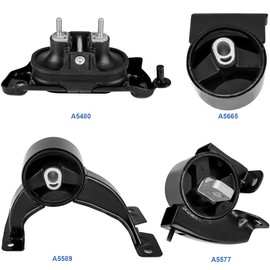 4Pcs Engine Motor Mount Compatible with Chrysler Town & Country 11-16 & for Dodge Grand Caravan 11-20 & for RAM C/V 12-15 & for Routan V6 3.6L 11-14 Transmission Mount Set A5665 A5480 A5589 A5577