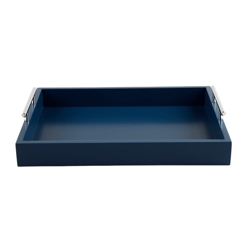 JJSQYLAN Wooden Serving Tray with Handles Rectangle Breakfast Tray for
