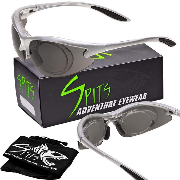 Spits Eyewear MAGshot Magnifying Hunting Shooting Safety Glasses Silver Frame