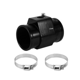 HEROFFIX 1 Set Car Water Coolant Temperature Sensor Adapter Joint Pipe Radiator Sensor Adaptor 40mm Black