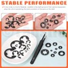 Tanstic 260Pcs Internal Tooth Star Lock Washers and E-Clip Push