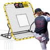 Shopsource Baseball Rebounder Net, 4x4.5FT Volleyball Pitchback Rebound with 3