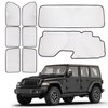 XCBYT 2019-2024 Wrangler Window Shades | 6 Layers Thickened Car