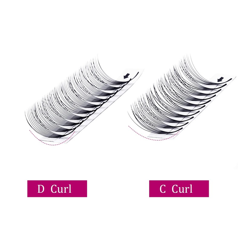 Volume Eyelashes, 10D, 0.07 mm, C Curl, 9 mm, Ready