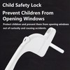 Aluminium Window Lock, Safety Window Handle, White, Window Handle Lockable,