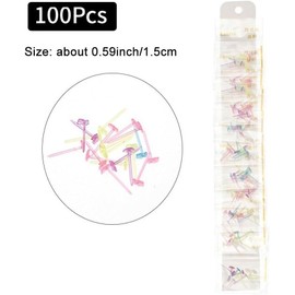100 Piezas De Pendientes De Plstico Para Orejas Sensibles, Pendientes Invisibles Transparentes Para Deportes, Juego De Pendientes Con Forma De Osito De Colores, Accesorios De Joyera Hipoalergnicos