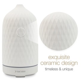 Zen Breeze 160ml Ultrasonic Ceramic Stone Essential Oil Diffuser 7 Color LED Night Light Aromatherapy DiffuserNeck: Short neck diamond