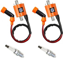 Unbranded Ignition Coil Pack Spark plug W Cap For Yamaha V Star 1100 XVS1100 1999-2009 R+L