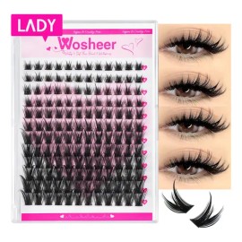 Wosheer Extensiones de Pestañas Naturales Curvatura D 8-18mm Negro Longitud Mixta Pestañas Extensiones De Pestanas Individuales no incluye pegamento n