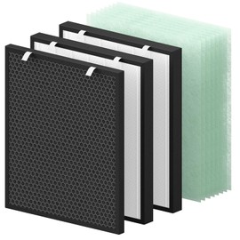 FMDZFL Air400 Replacement Filter for Bissell Air400, 2 H13 True HEPA and 1 Activated Carbon Pack with 8 Pre-Filter, Compared to Part #2521,2520,3365