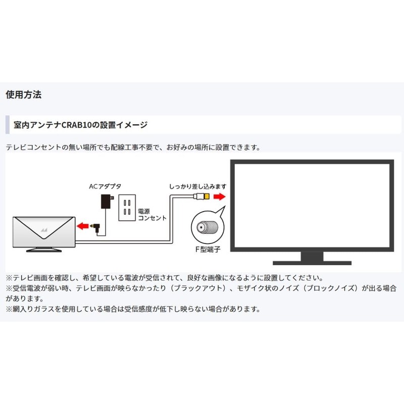 Japan Antenna Indoor Antenna for Terrestrial Digital Support, Built-in Booster