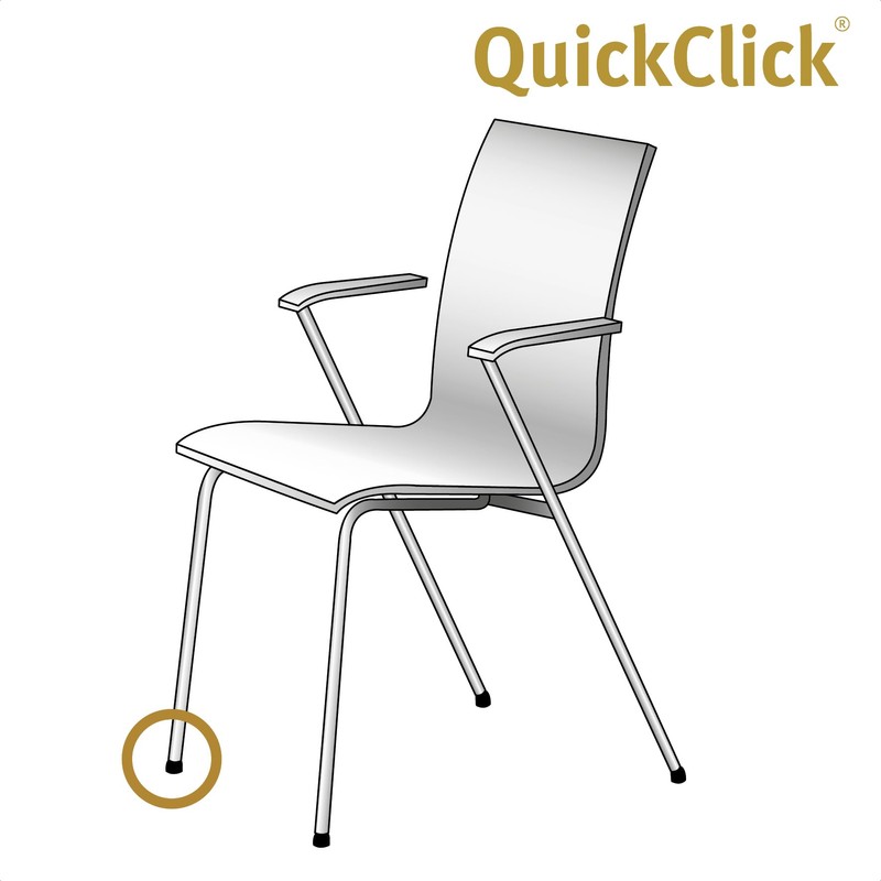Wagner QuickClick® Plastic Gliders, Furniture Glides, Chair Glides, Set of