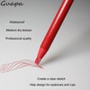 2pcs Permanent Makeup Red Pencil Eyebrow and Lip Mapping Pencil